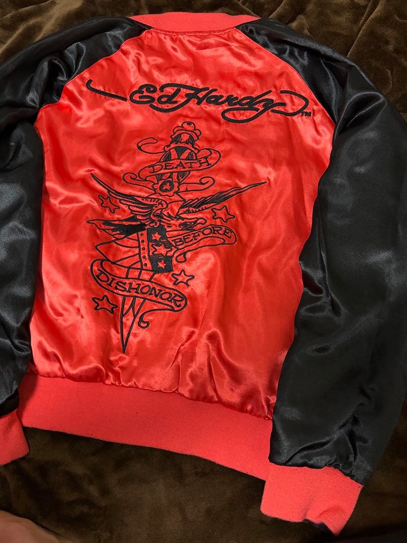 ２面用 Ed Hardy 龍 日本限定 スカジャン vintage サテン