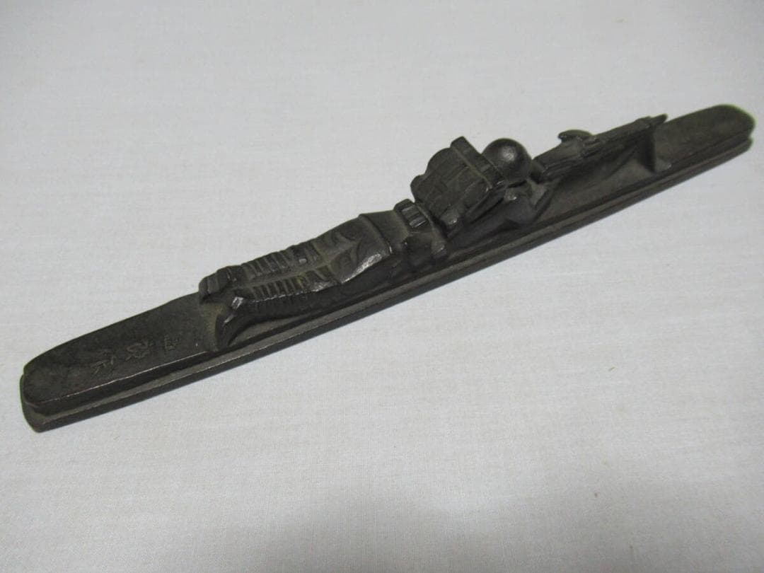 極希少非売品昭和8年！『元帥陸軍大将 武藤信義 没記念』彫刻家 菅沼五郎作 文鎮