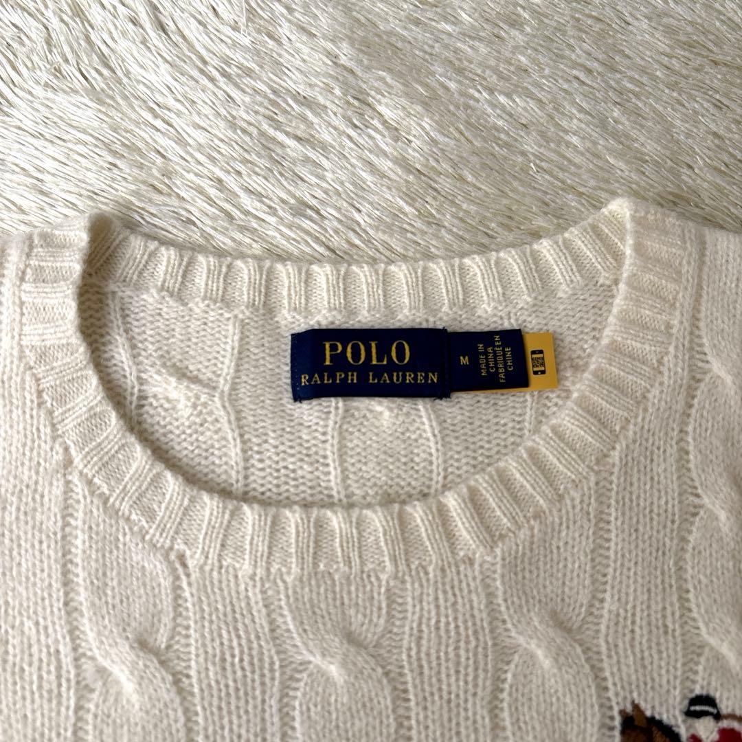 karieポロラルフローレン カシミヤ混 ケーブルニット ポニー刺繍