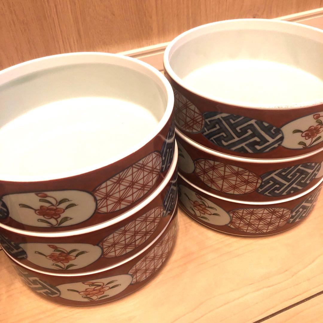 有田焼　陶祥窯　1段　重箱　お重　お節　丸紋　赤絵