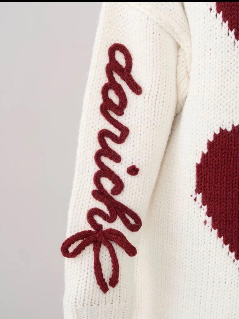 【新品未使用】Darich ハートロゴローゲージニットチュニック IVO