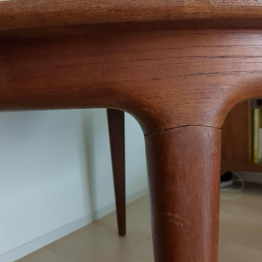 北欧 ビンテージ ヨハネス アンダーセン ダイニングテーブル　円卓　拡張板欠品