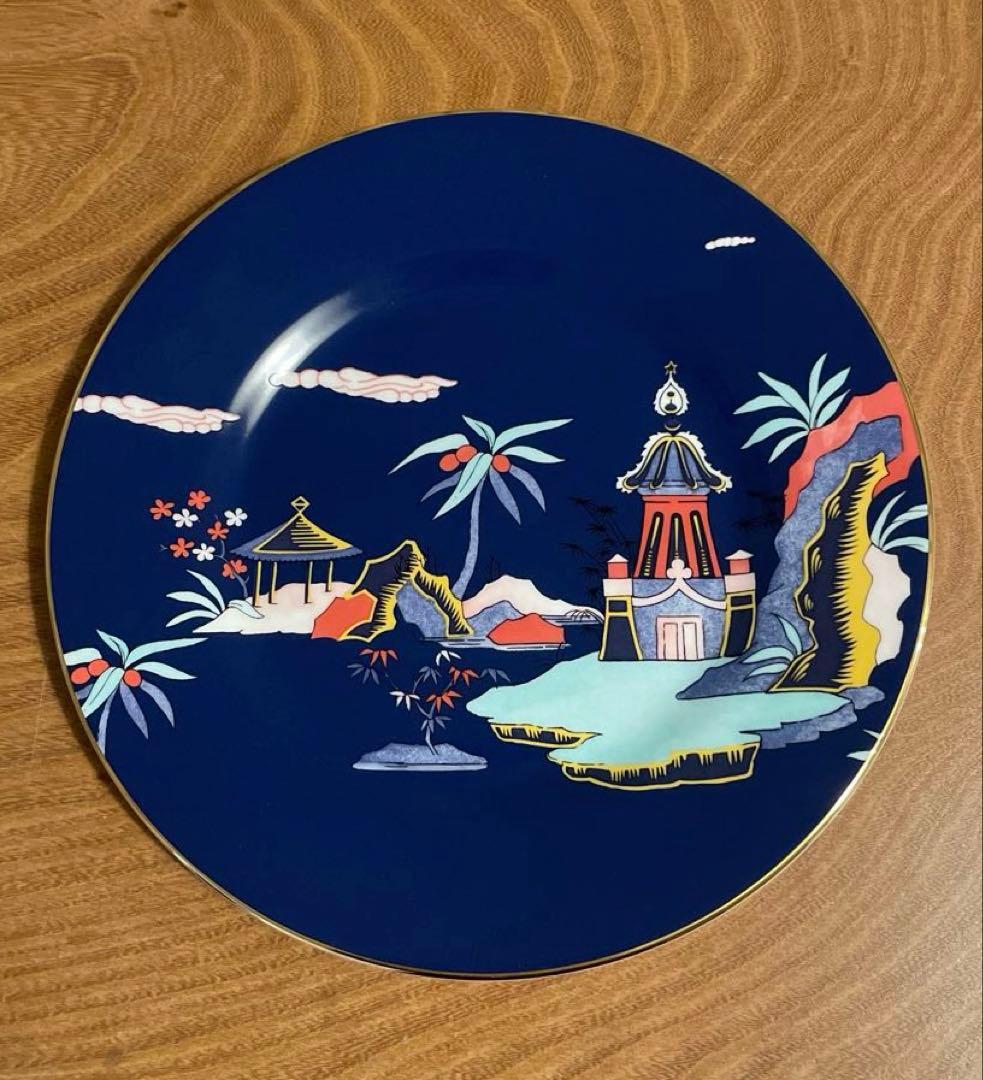 ウェッジウッドワンダーラストブルーパゴダ20cmプレート4枚