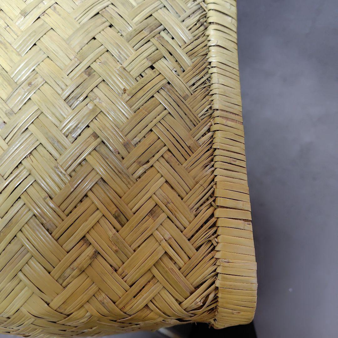 竹行李　古道具　アンティーク　竹籠　収納　カゴ