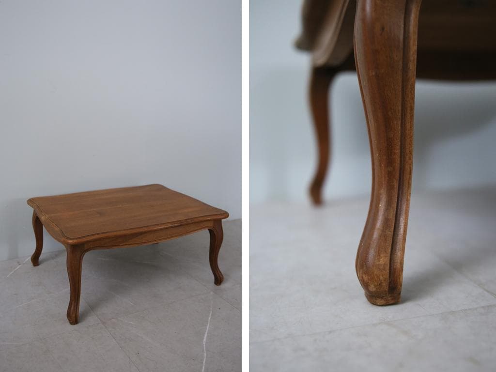 フランスアンティーク猫脚コーヒーテーブル/センターテーブル机/飾り棚90-244