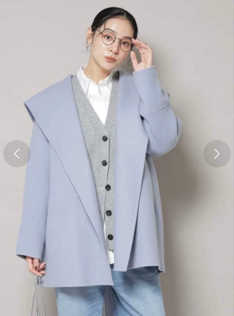 超美品 リバーショールミディコート S 春コート