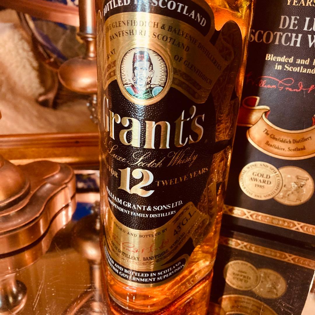 湯布院アンティーク未開封古酒 グランツ 12年スコッチウイスキー750ml43%