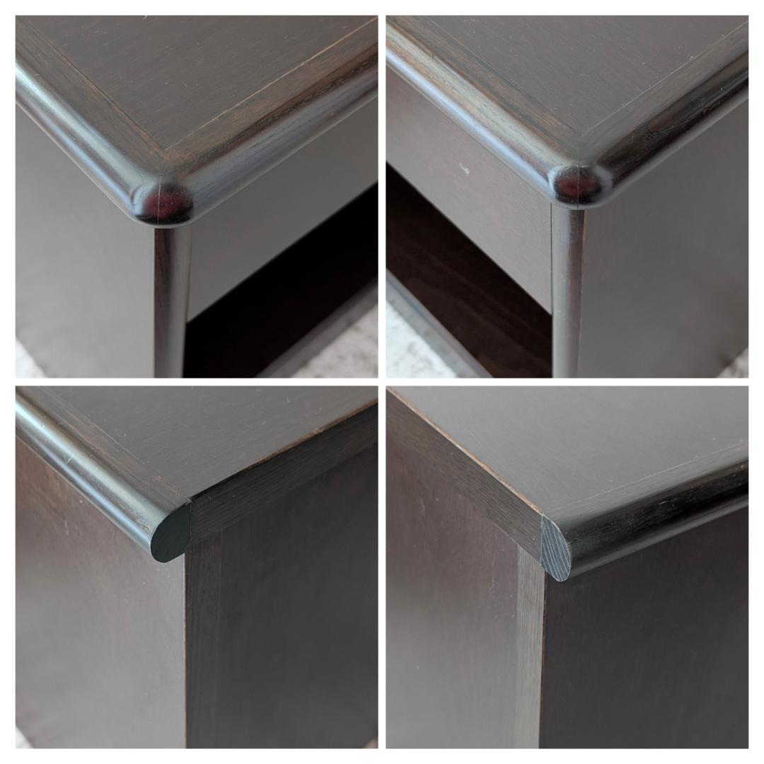 ビンテージ FranceBed 引き出し付き ウッド サイドテーブル ブラウン