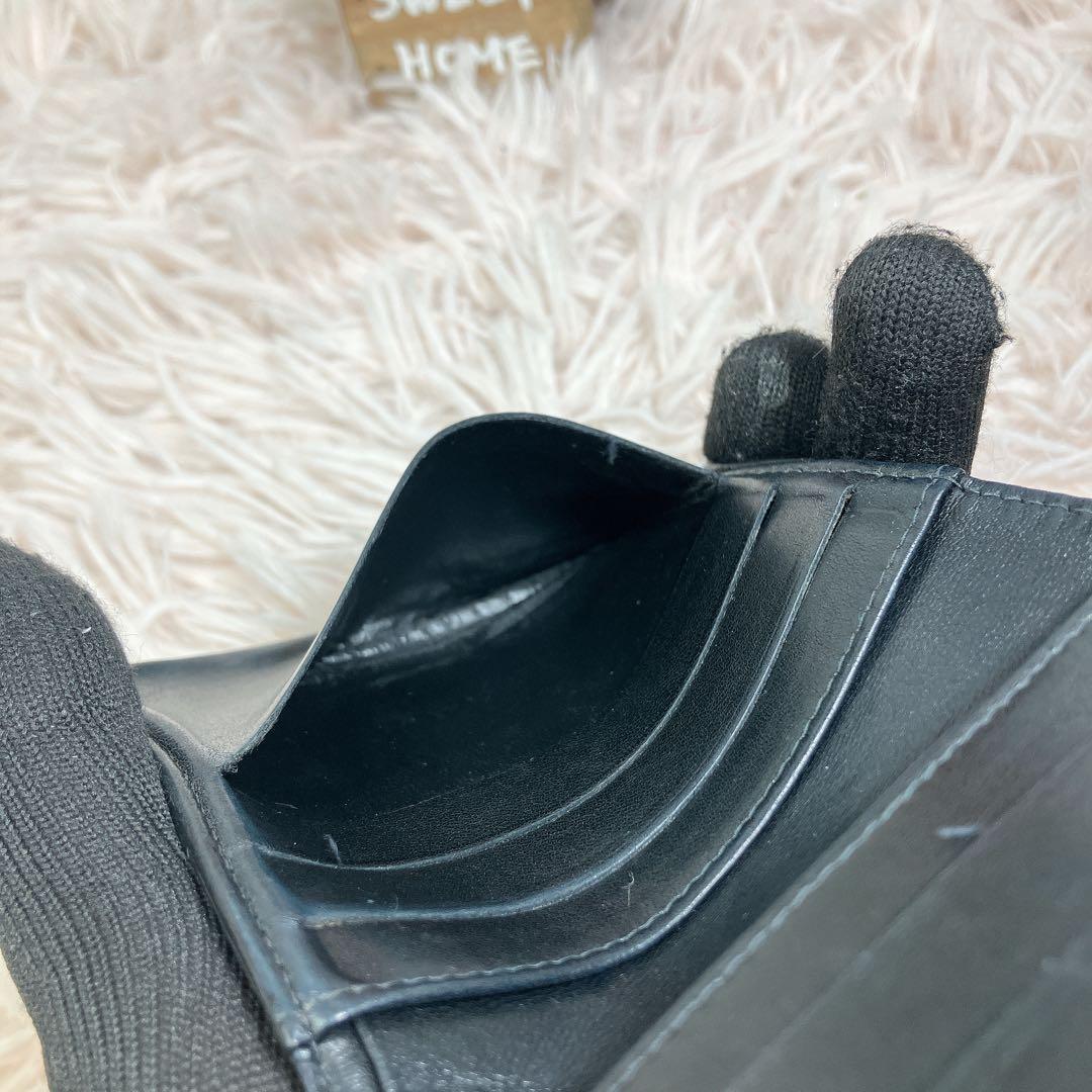 美品 CHANEL 二つ折り財布 ココマーク キャビアスキン レザー Wホック