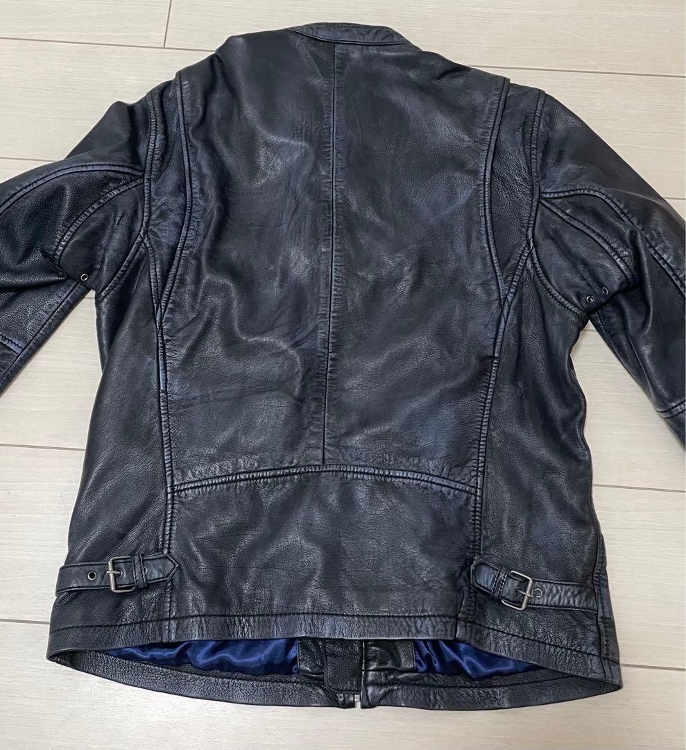 RIDEZ シープスキン　シングル　レザージャケット　メンズ　M