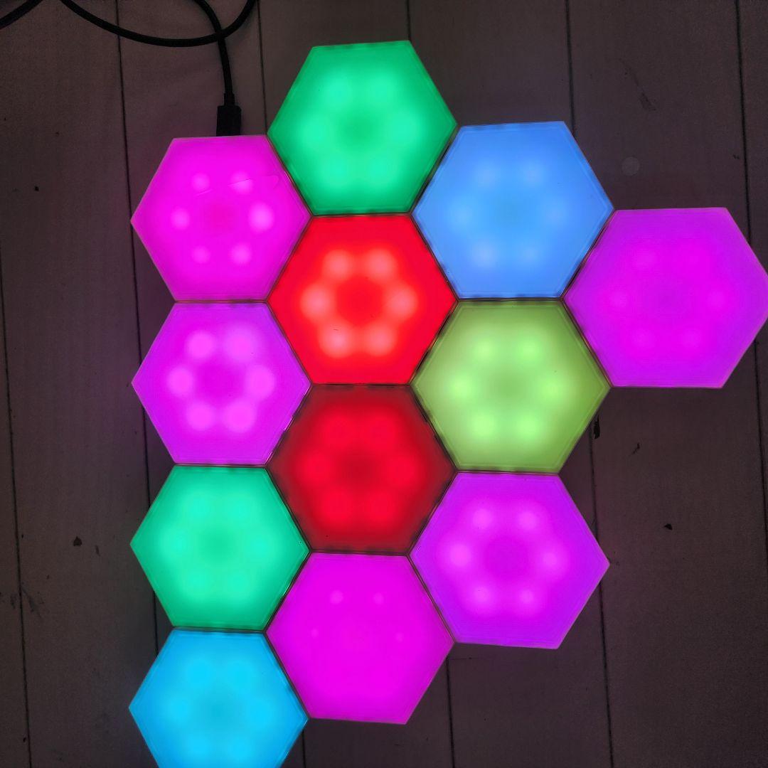 12個セット　間接照明　六角形 置型 クリスマス　ライト　ゲーミングルーム