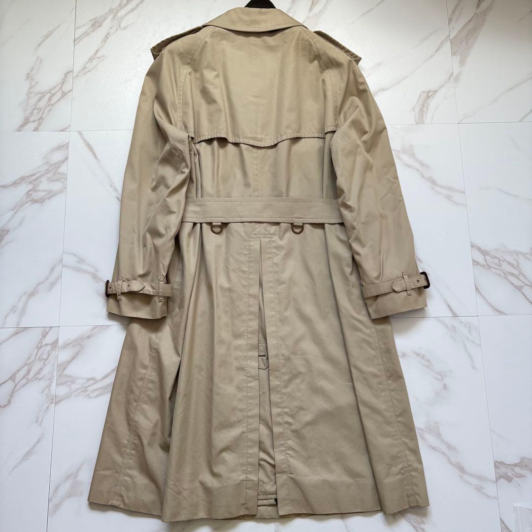 90s◆美品 BURBERRY ベルト付 トレンチコート カーキ ロング L