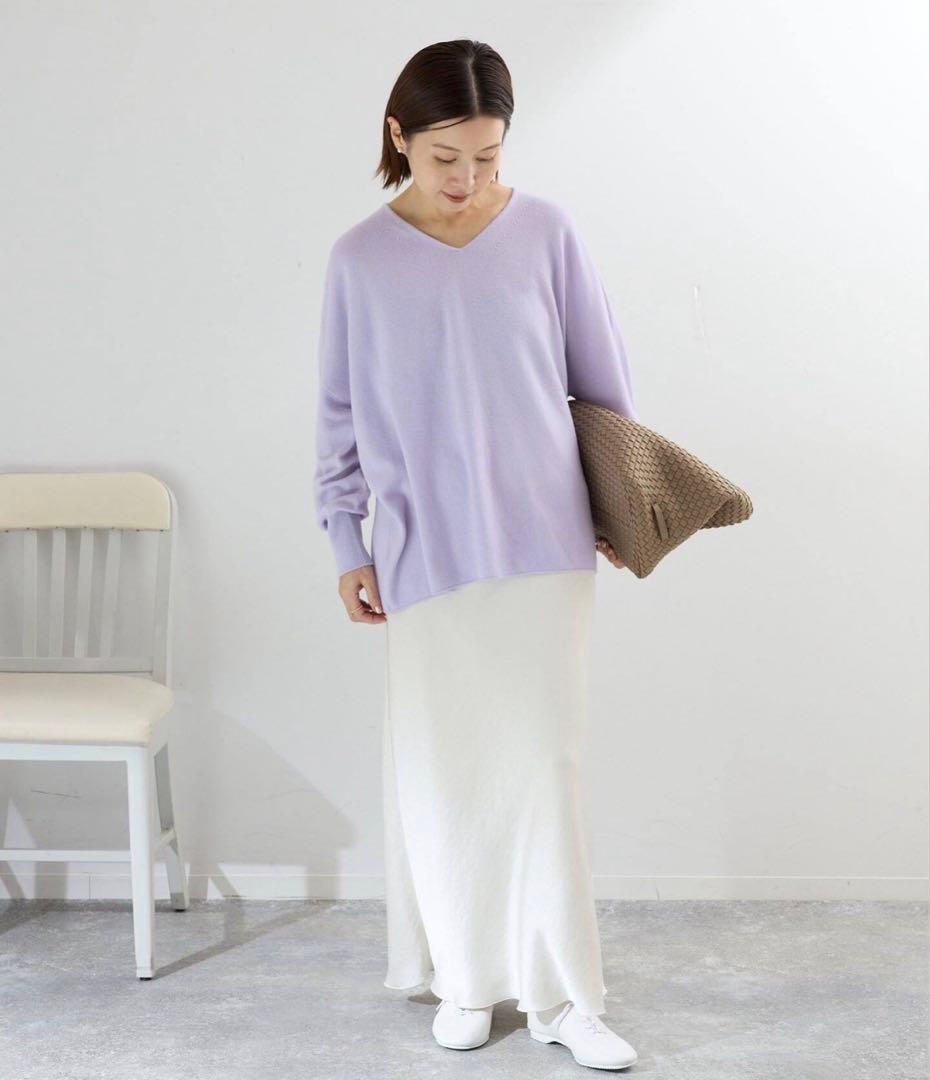 【新品】IENA Fineニュージーウール ニュアンス Vプルオーバー