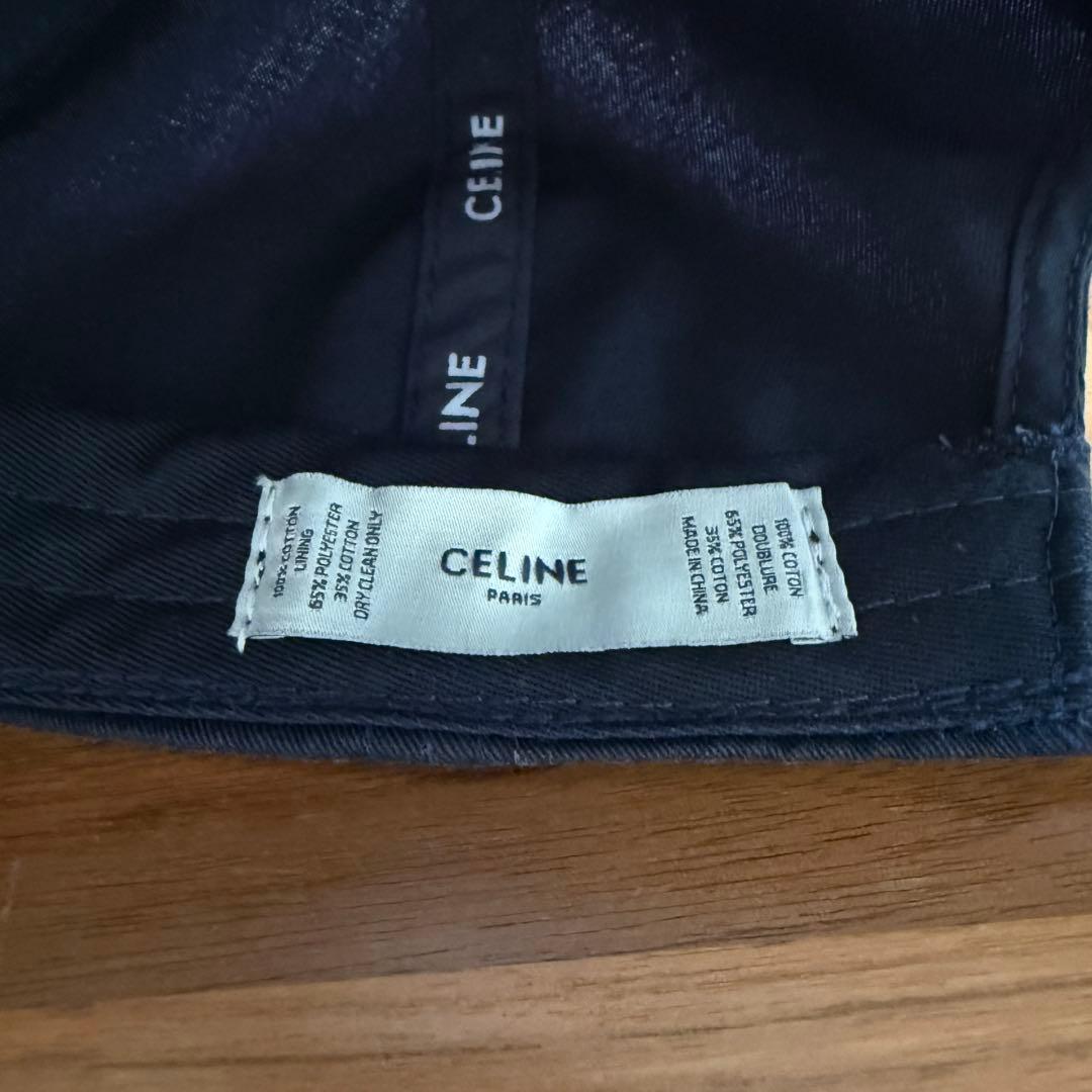 CELINE イニシャルベースボール キャップ マリン ネイビー
