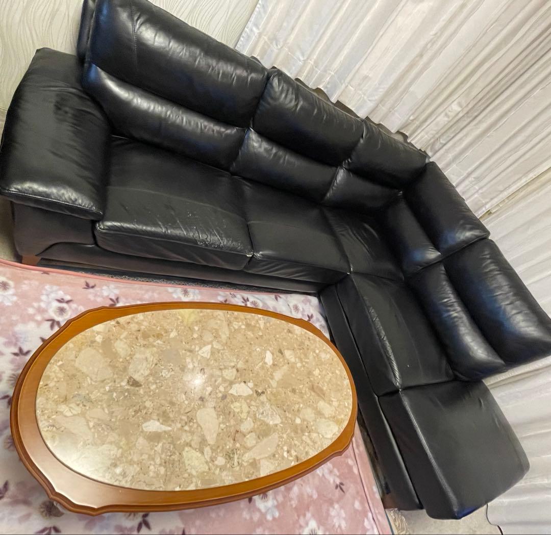 黒レザーコーナーソファー , 最終値下げ