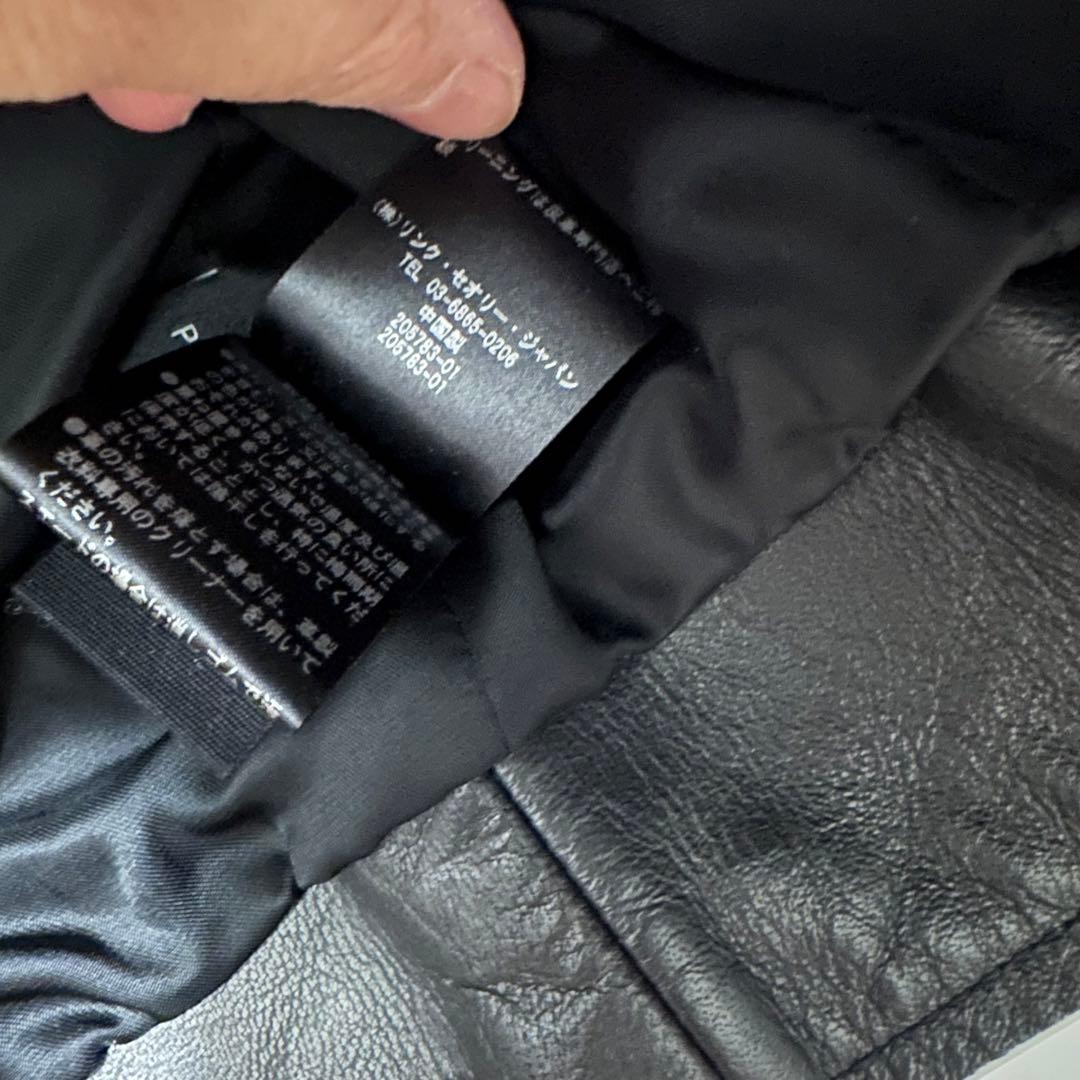 l*n様 セオリー ラムレザー ダブルライダースジャケット ショート丈