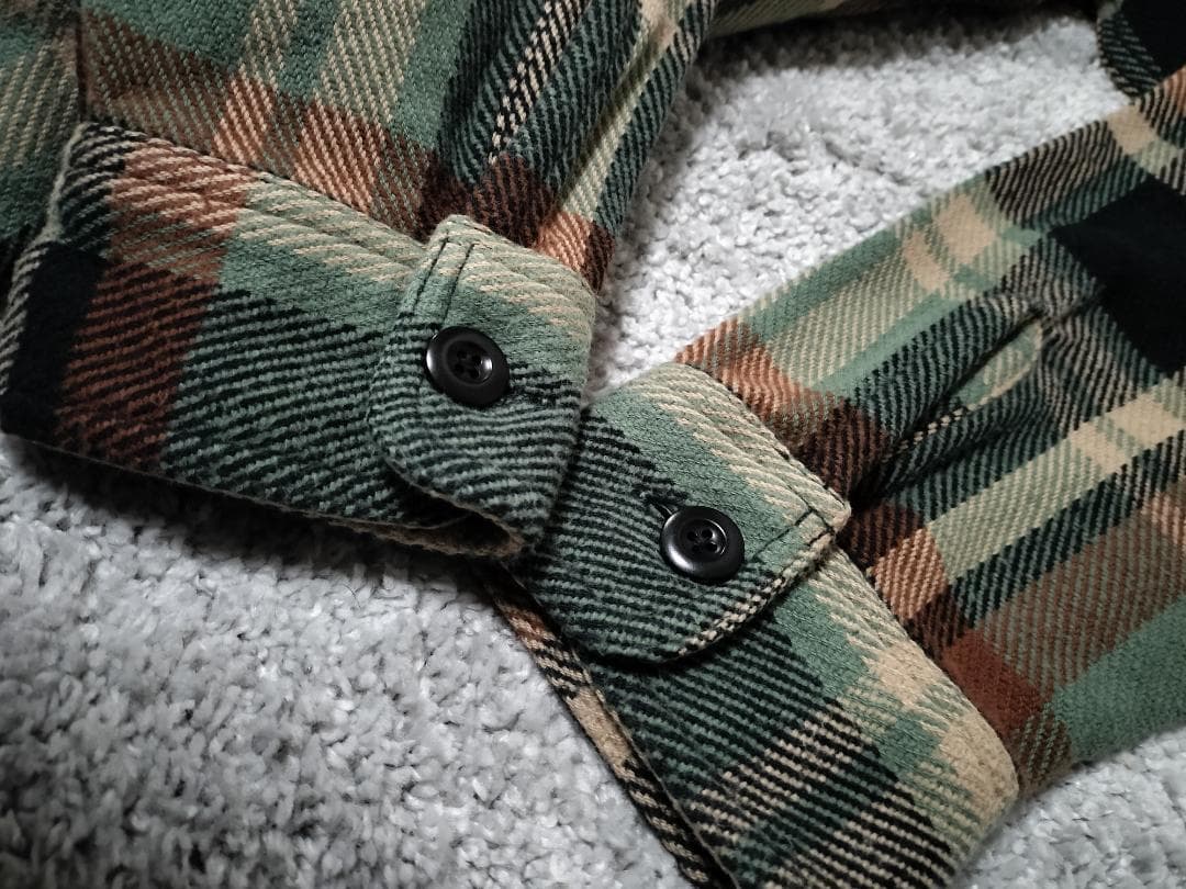 アウターノウン/ブランケットシャツ/肉厚ネルシャツ/ワークポケット