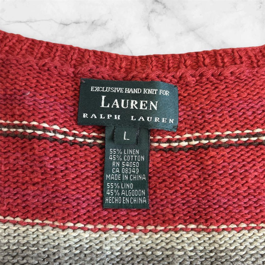 90's LAUREN RALPH LAUREN ネイティブ柄 カーディガン