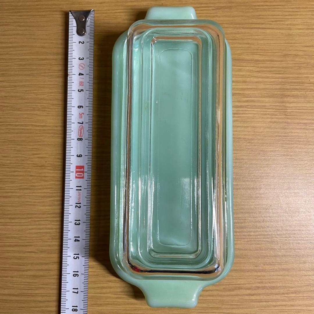 ファイヤーキング ジェダイ バターディッシュ FireKing jade-ite