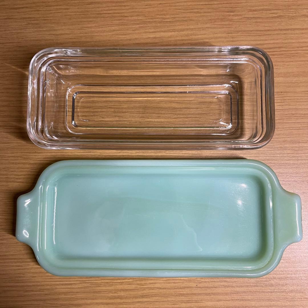 ファイヤーキング ジェダイ バターディッシュ FireKing jade-ite