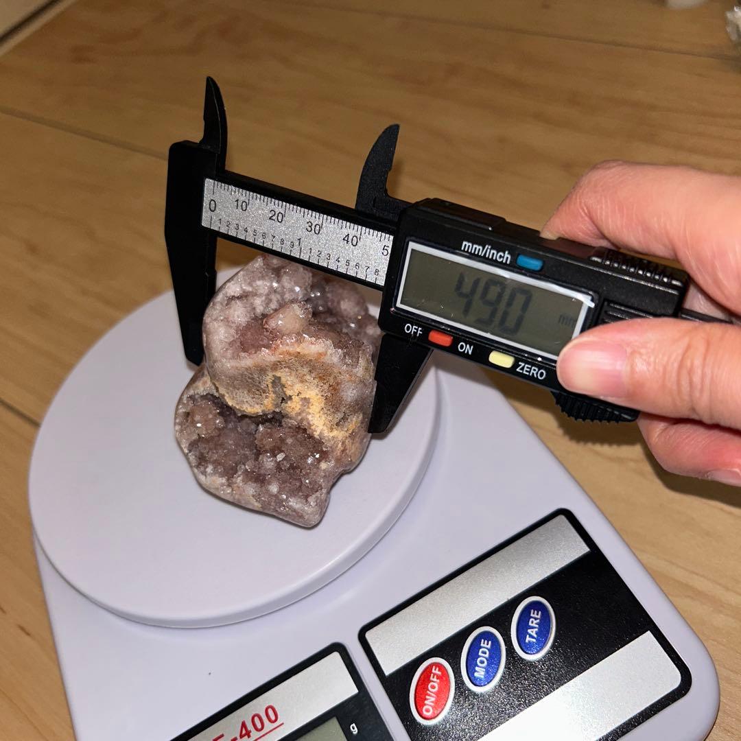 ピンクアメジスト 原石 190g キラキラ 天然石