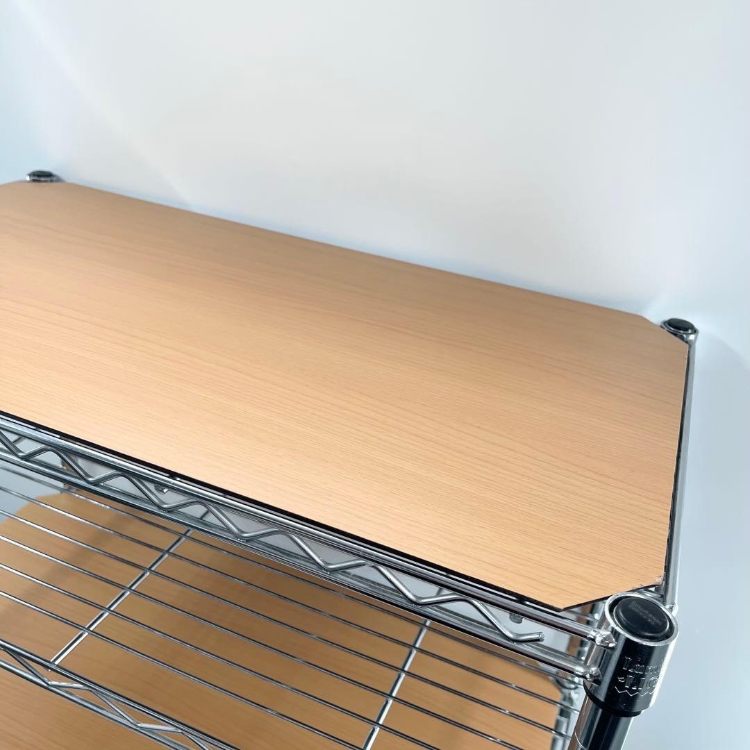 美品 Luminous ルミナス スチールラック メタルラック 4段 天板2枚付