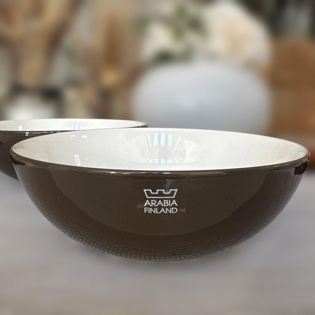ARABIA フィンランド 24h ブラウンボウル 2個セット