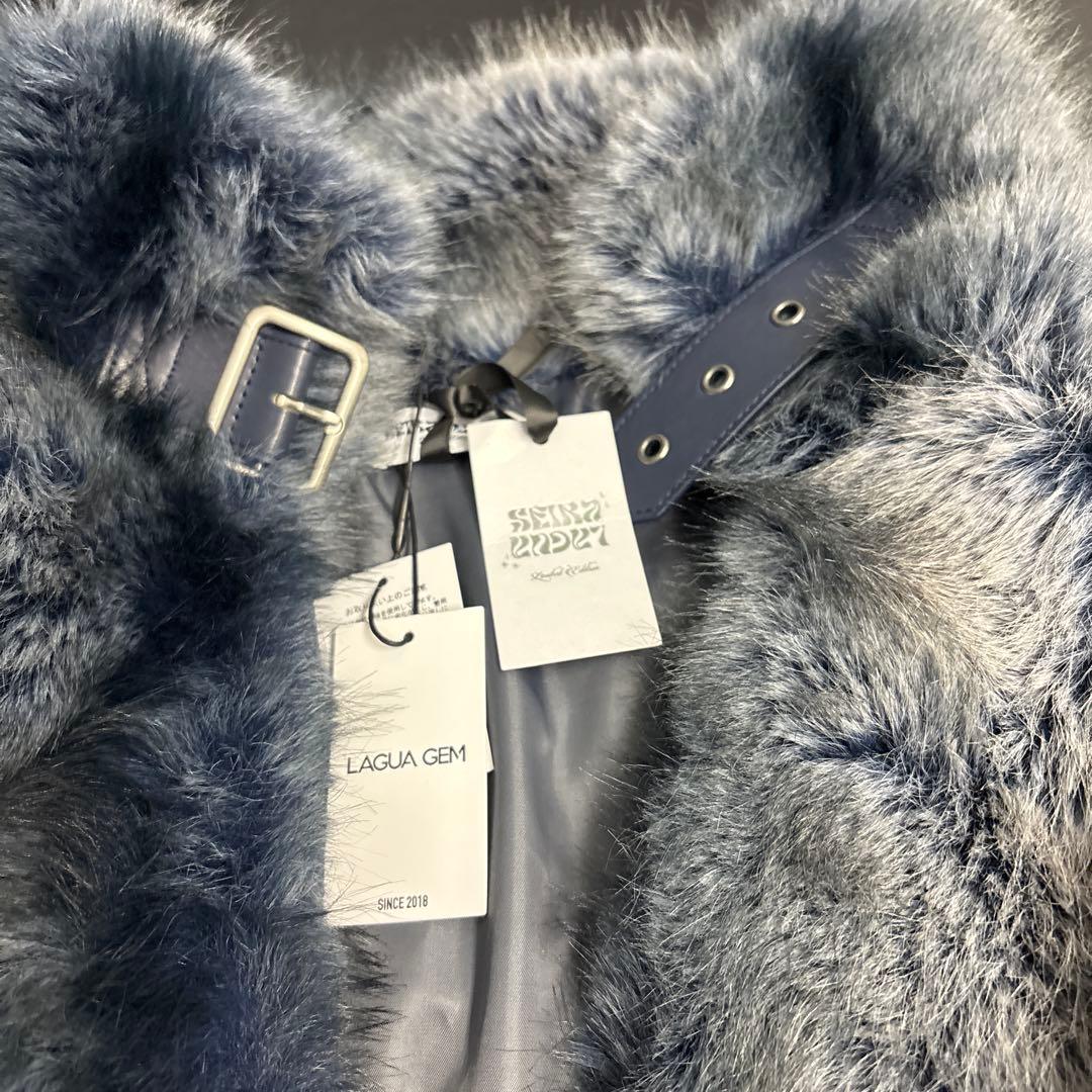 LAGUA GEM グレー ファー ジャケット