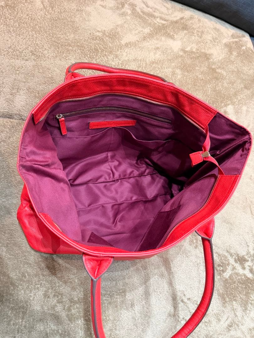 ABAHOUSE レザー 赤 トートバッグ