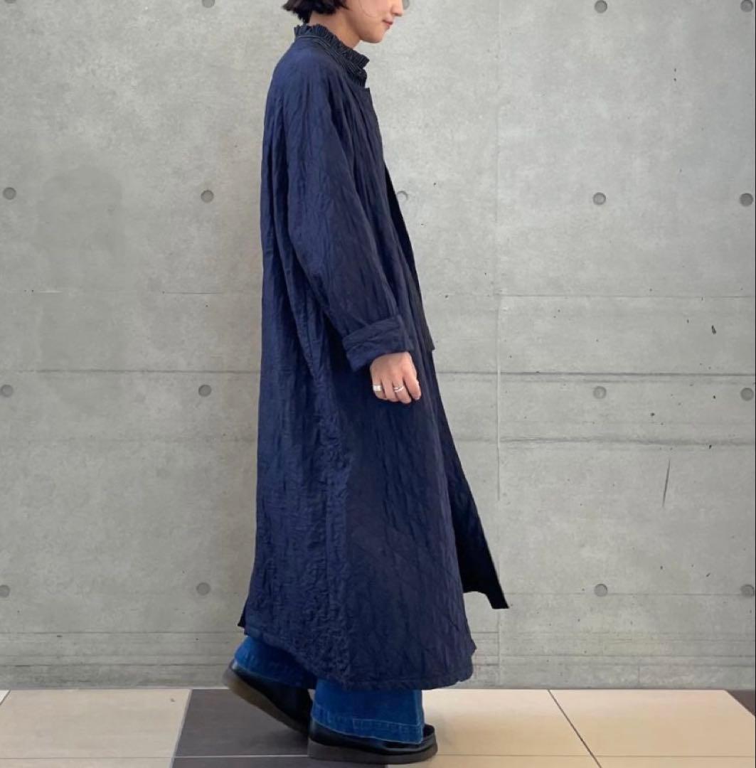 maison de soil メゾンドソイル　シルクキルティングロングコート