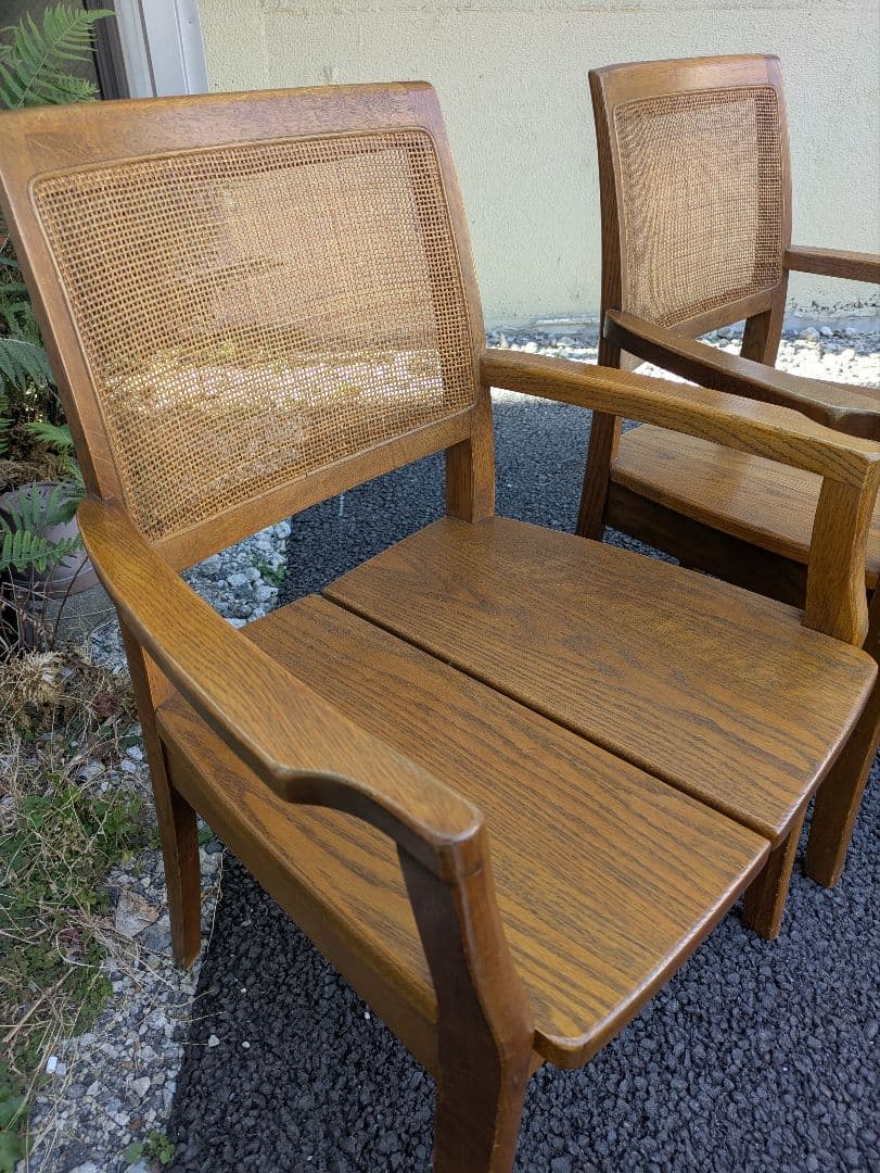 浜本工芸　チェア　ダイニングチェア　ラタン　送料込み 01 アームチェア