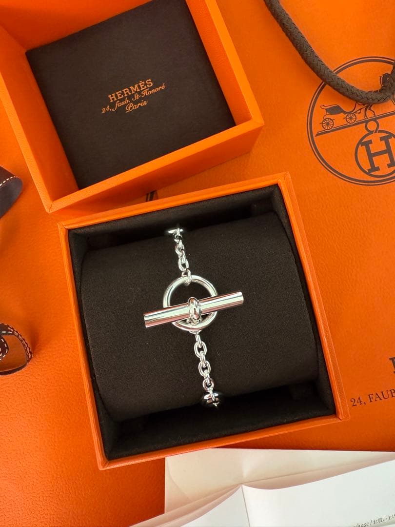 新品未使用エルメス　シェーヌダンクル　ファランドールST　ブレスレット　シルバー