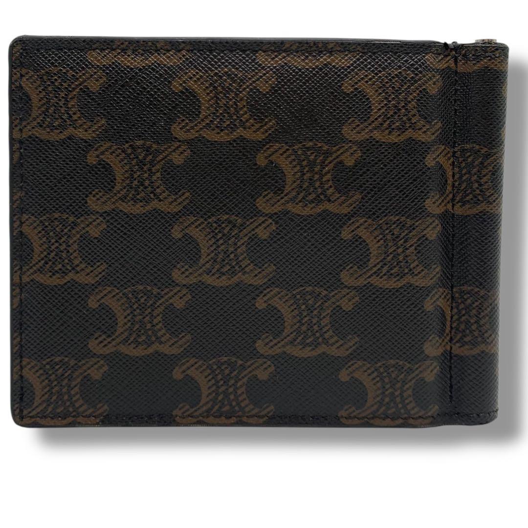 美品✨セリーヌ ビルクリップウォレット マネークリップ トリオンフ マカダム 黒