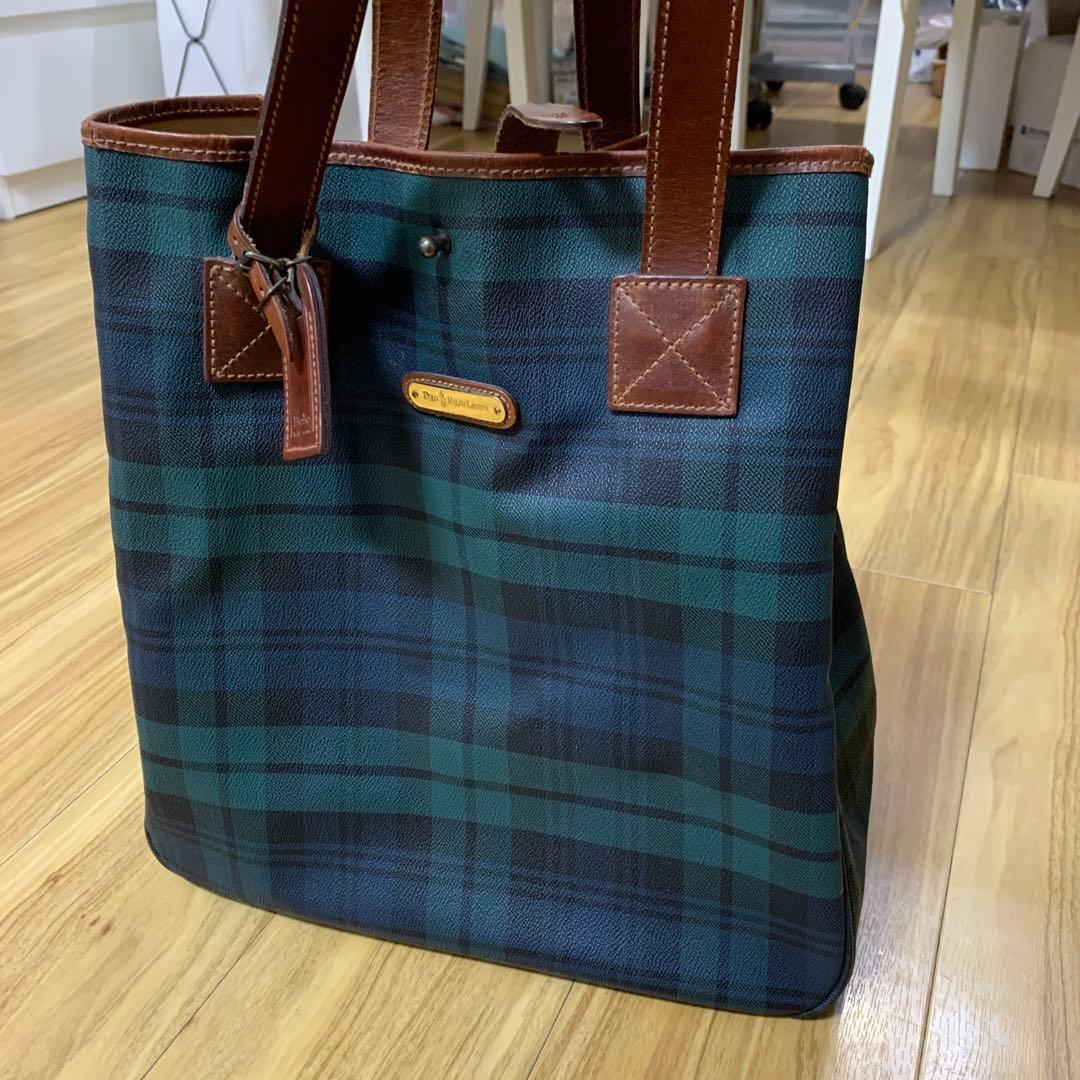 【新品未使用・自宅保管品】ラルフローレントートバッグ　タータンチェック