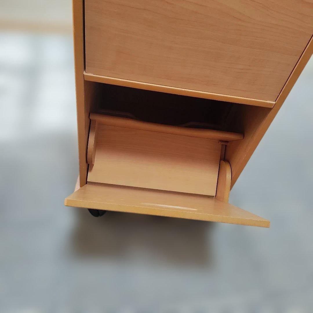 木製　可動式鏡付きドレッサー　木製引き出し　収納　ナチュラル