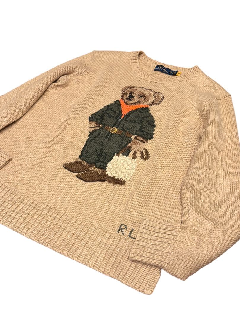 【極美品】確実正規品ポロラルフローレン即完売コットンポロベアセーターXS