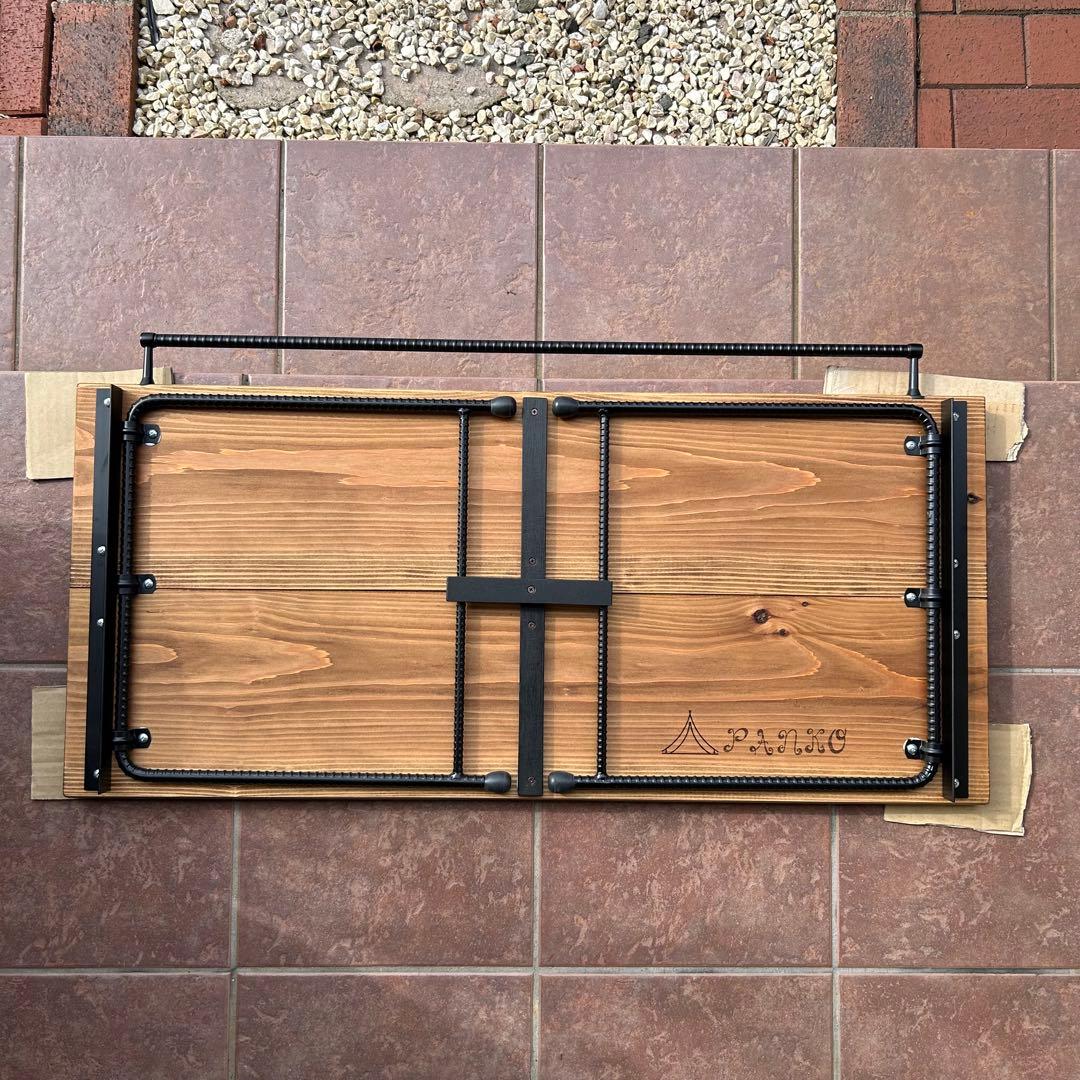 No.566 アイアンローテーブル オルテガテーブル　ネイティブ柄