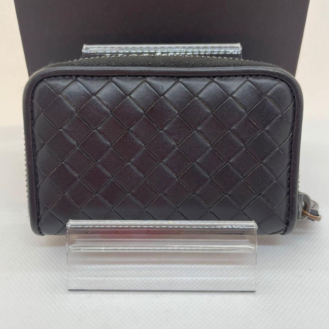 【極美品/付属品完備】ボッテガヴェネタ イントレチャート ケース 濃茶