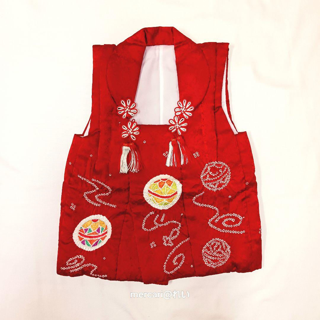 3歳 七五三 正絹 被布 着物 襦袢 草履 女児