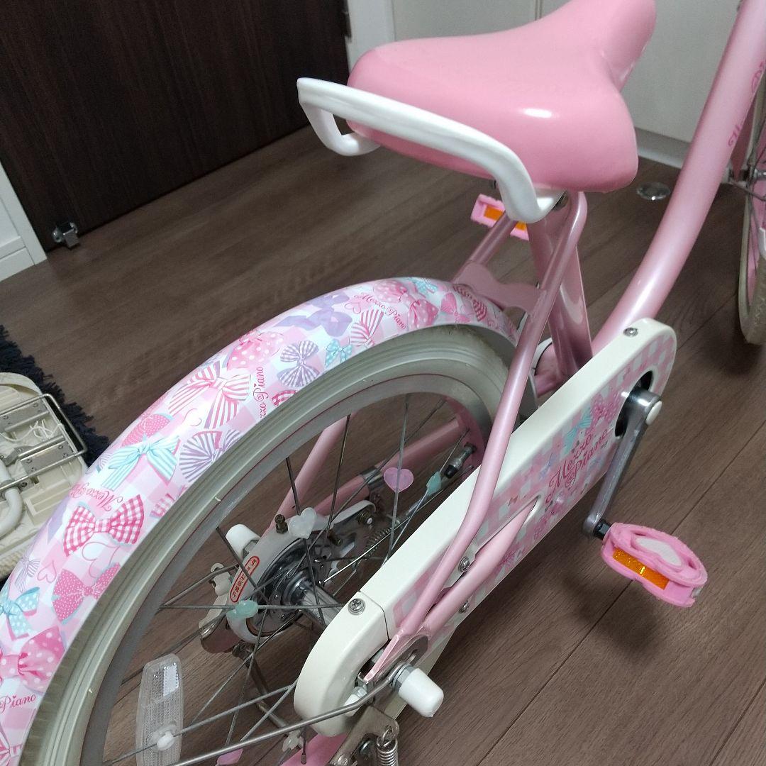 メゾピアノ 子供用自転車 18インチ ピンク ハートデザイン
