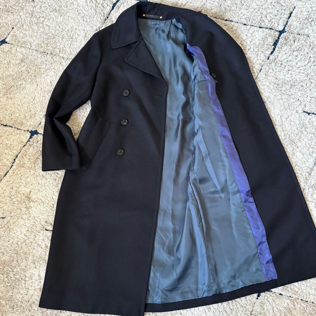【極美品✨】ポールスミス　チェスターコート　ダブル　ロング　現行タグ　ブラック