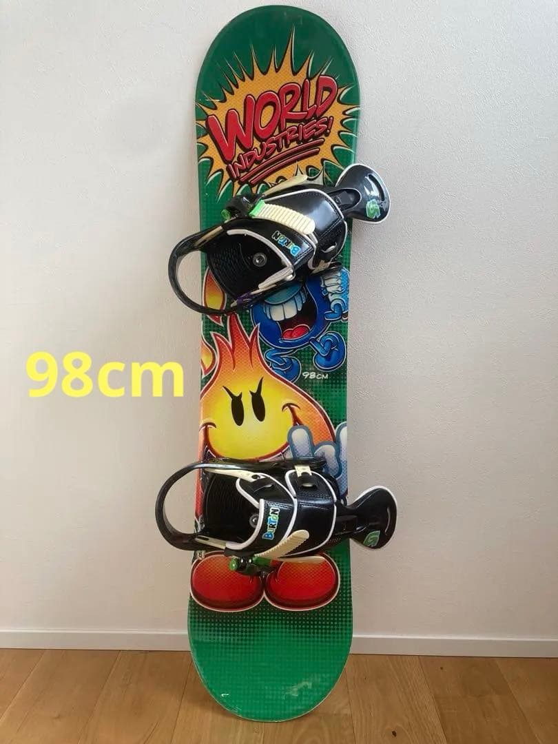 WORLD INDUSTRIES スノーボード バインディング付き