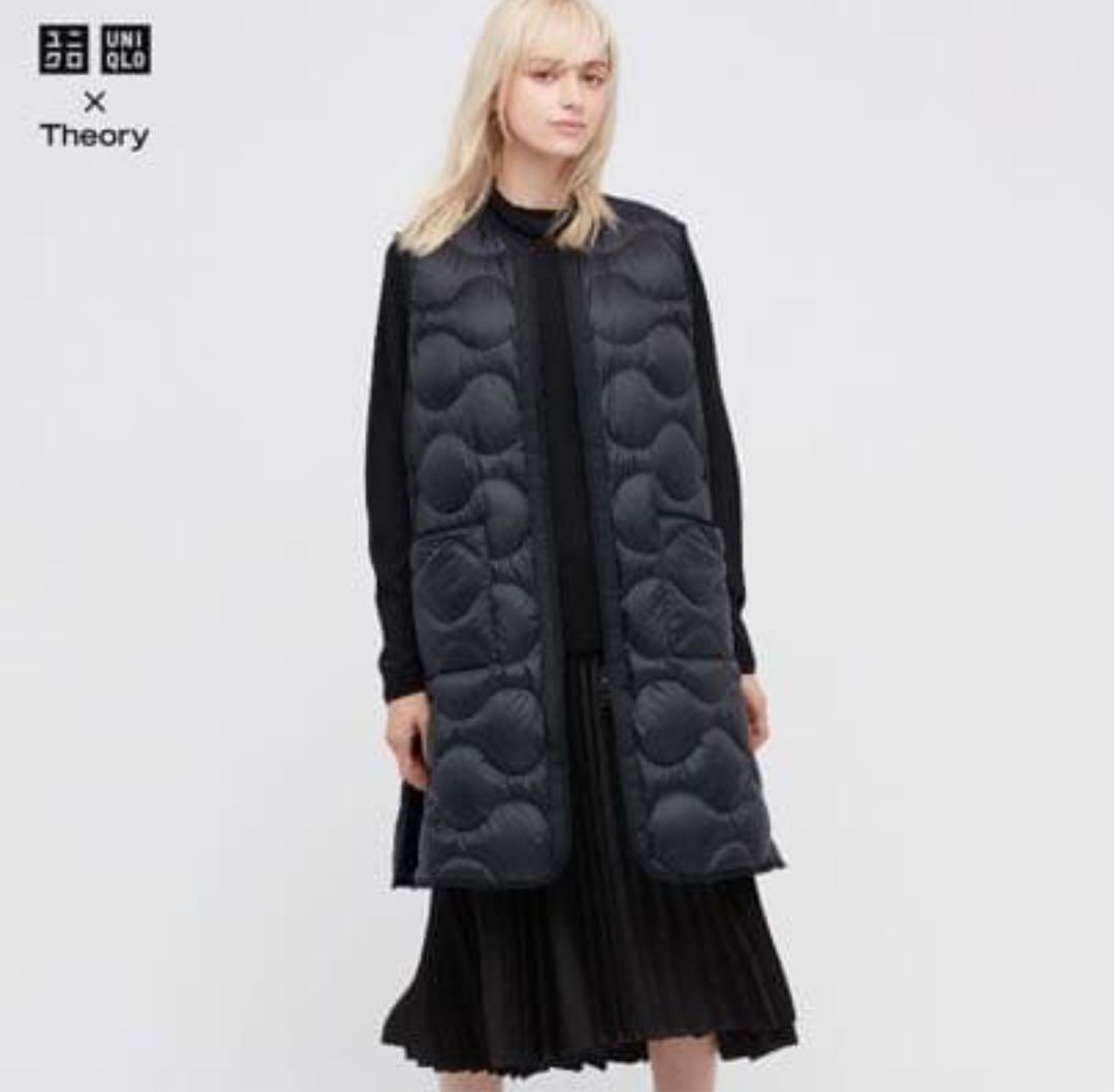 タグ付き UNIQLO x Theory ウルトラライトダウンロングベスト M
