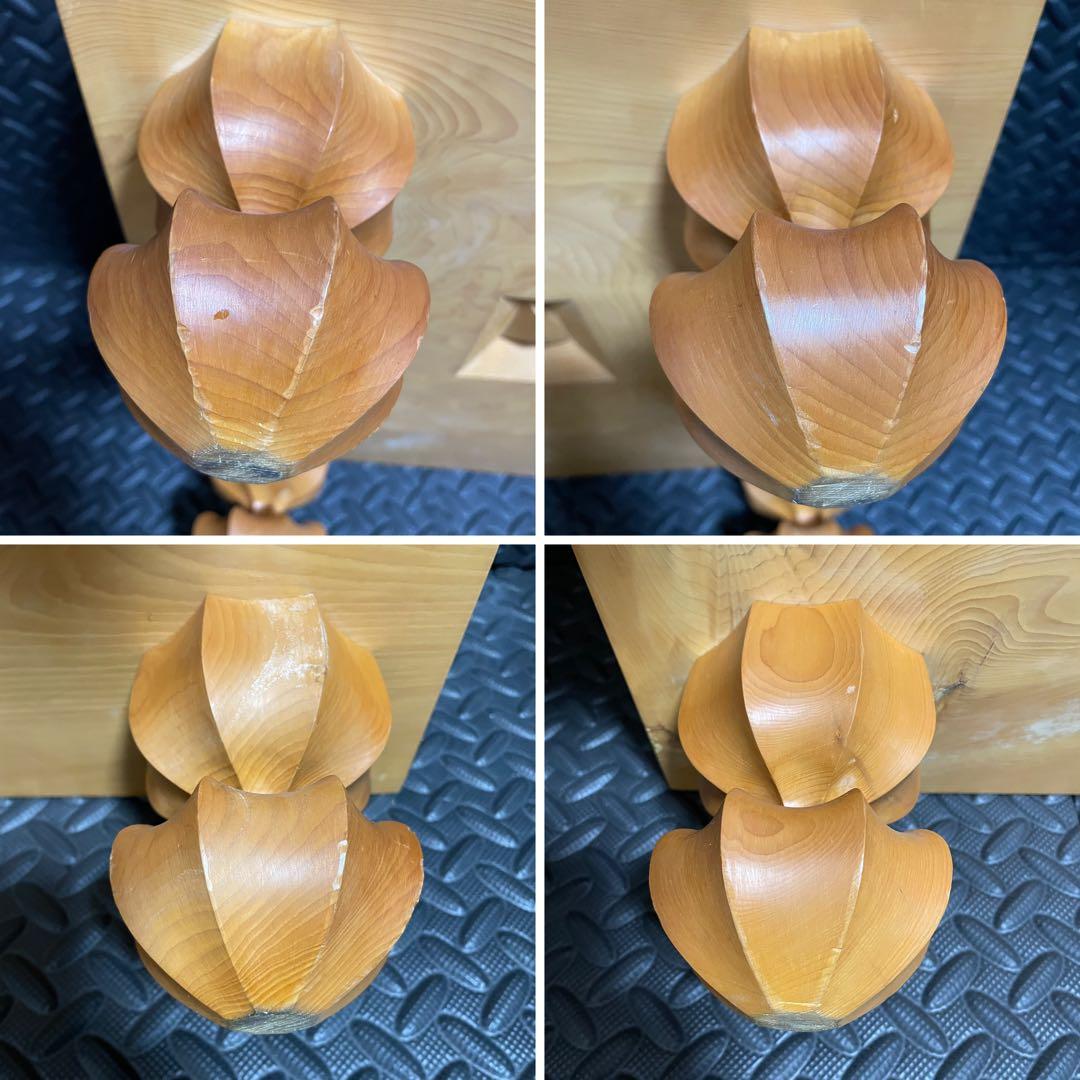 【良品】碁盤 本榧 天柾 ヘソ付き 脚付き 厚16cm