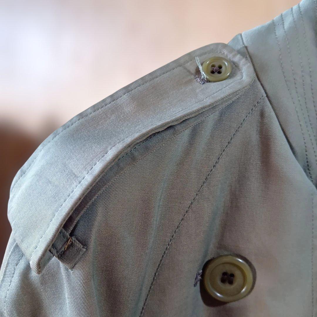 名品　アクアスキュータム　英国製　トレンチコート　玉虫色　付属品完備美品