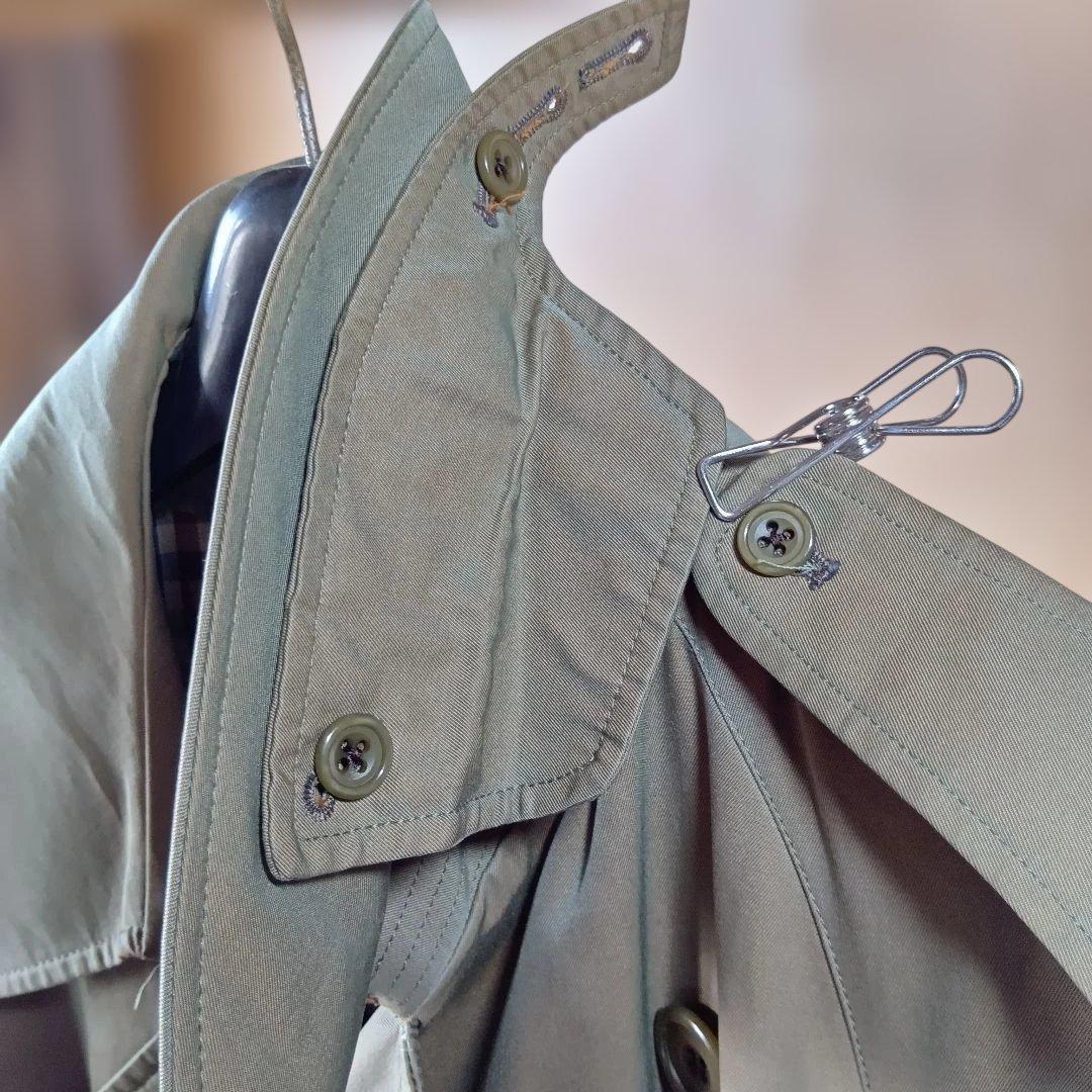 名品　アクアスキュータム　英国製　トレンチコート　玉虫色　付属品完備美品