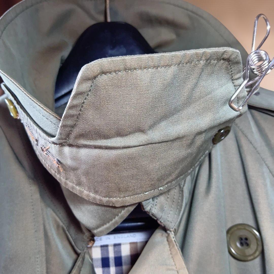 名品　アクアスキュータム　英国製　トレンチコート　玉虫色　付属品完備美品