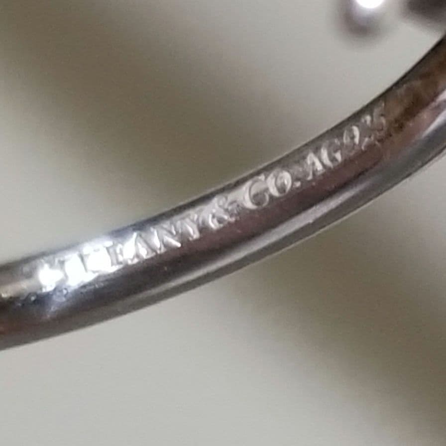 ティファニー　ラビングハートワイヤーダイヤリング　シルバー　サイズ約7号