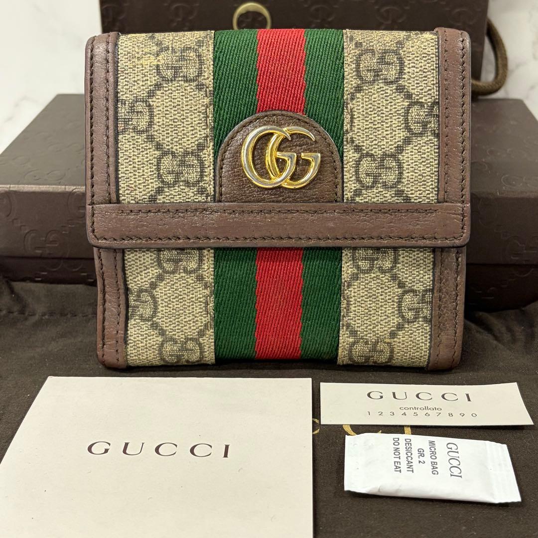 新品同様‼️ 現行　グッチ　GUCCI 財布　折財布　オフィディア　シェリーライン