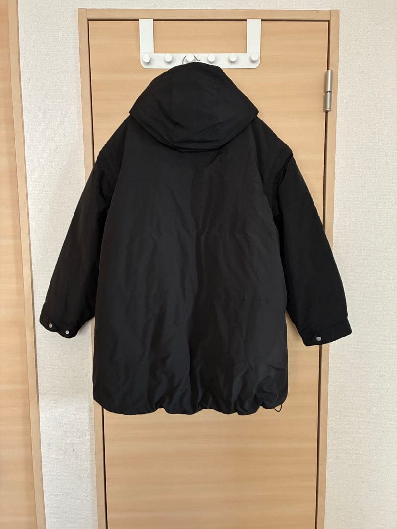 ほぼ未使用【完売品】エアサーマルマルチWAYロングコート　ブラック　撥水加工